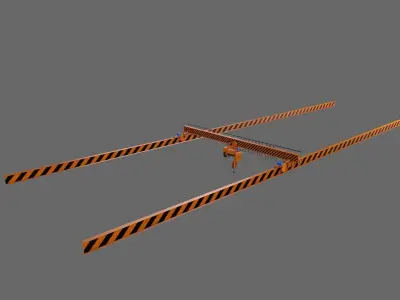 industrial crane Low-poly 3D model