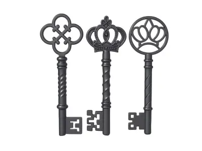 Heart Key - key printer - vintage key 3D print model