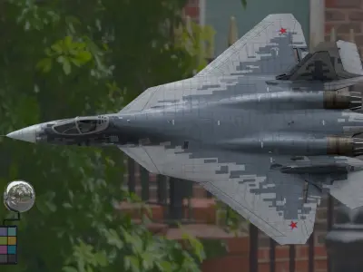 Pack Sukhoi Russian Aircraft - 9 Aircrafts Low-poly 3D model