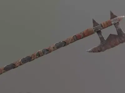 Orc Axe Low-poly 3D model purchase