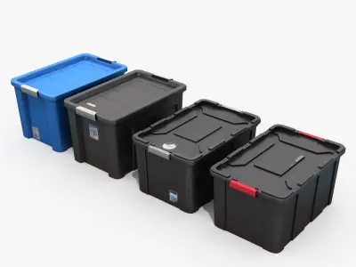 Storage plastic bins 3D model