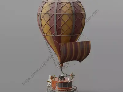Fantasy Hot Air Ballon Free 3D model