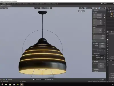 Lamp modeled in blender  Free 3D model