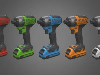 Impact Driver Low-poly 3D model