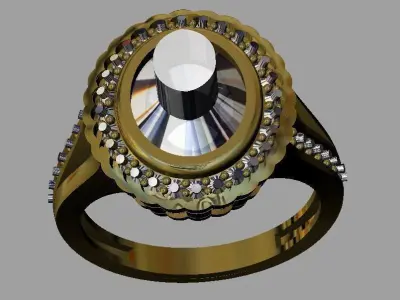 Gold Ring 3D print model