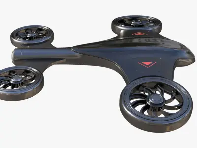 Quadcopter Drone PBR Low-poly 3D model