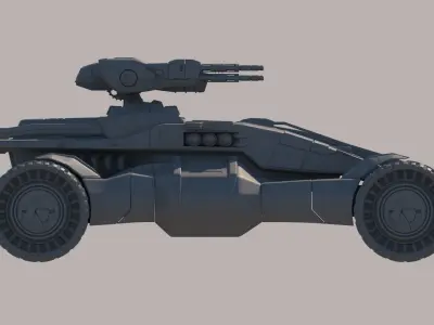Sci-Fi Military Vehicle 3D model