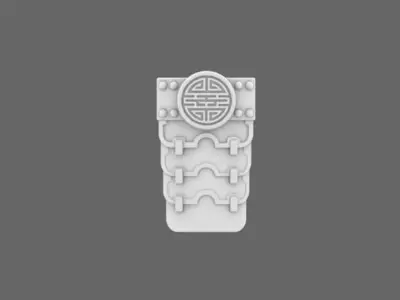Cyber Samurai Tabard 3D print model