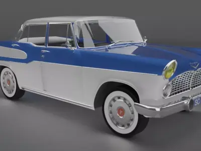 Simca Vedette Chambord V8-1960 3D model
