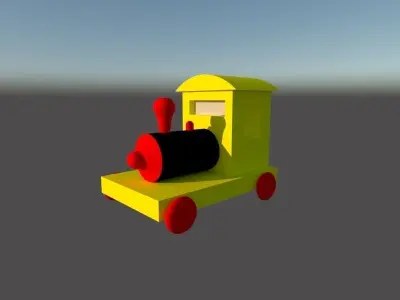 Train toy 3D model get