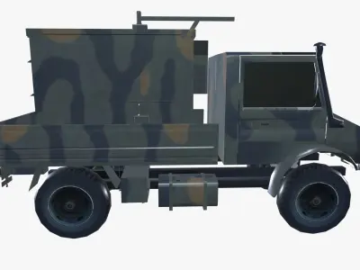 Low Poly Daimler Benz Unimog Low-poly 3D model