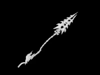 Bone Spear Low-poly 3D model