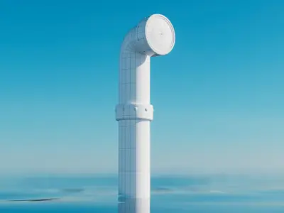 Submarine Periscope Low-poly 3D model