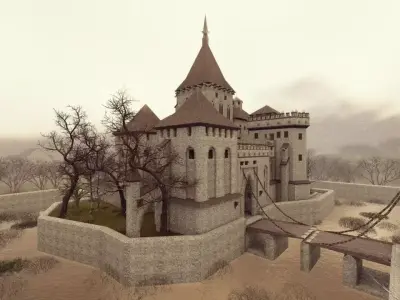 Medieval Castle 3D model 10