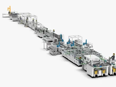 Automatic Soft Pack Battery Production Line 3D model