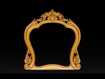  3D Frame - Wood Carving STL Model for CNC Router 3D print model