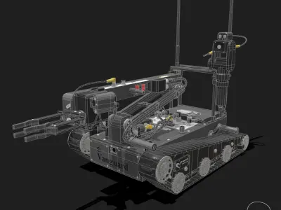 EOD Robot ROV Low-poly 3D model
