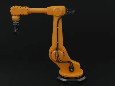 Industrial robot arm clean 3D model