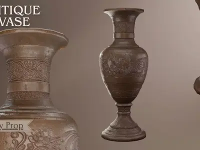 Vase - Antique Vase 3D Lowpoly model Low-poly 3D model