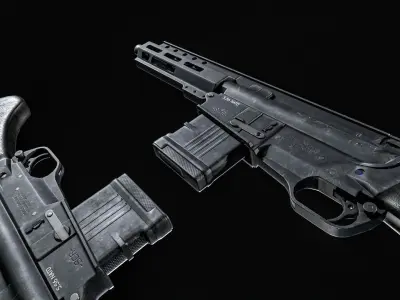 SCR RAIDER PISTOL Low-poly 3D model
