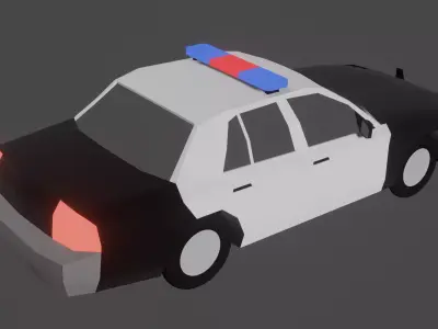 Police car Free low-poly 3D model