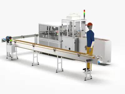 Automatic Candy Processing and Packaging Line 3D model purchase