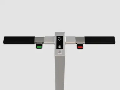 Electric Scooter Design with Parking Stand 3D model