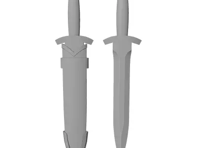 Dagger Low-poly 3D model get