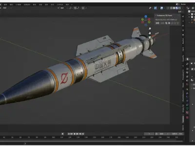 PBR missile 3D model
