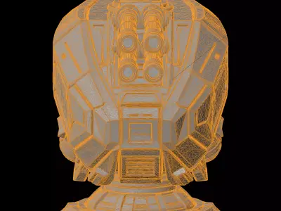 Futuristic Automated Turret 3D Print Model 3D print model
