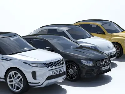 Cars set 3D model