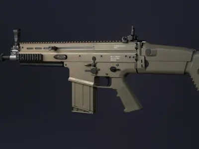 SCAR-H Assault Rifle 3D model