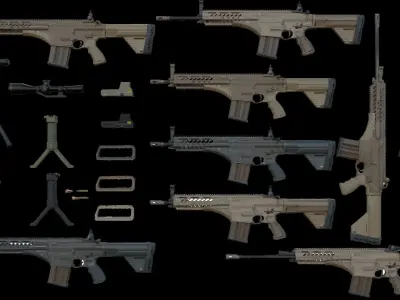 MPT-76 Battle Package Low-poly 3D model