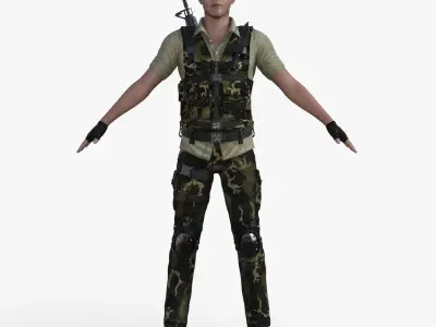 Realistic Soldier 3D model purchase