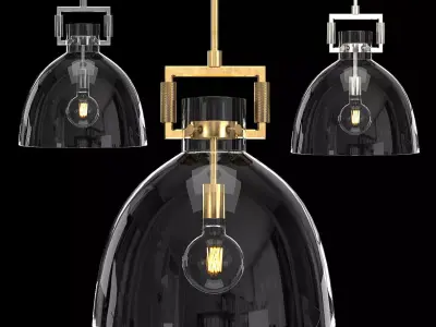 Machinist Glass Cloche Pendant 3D model