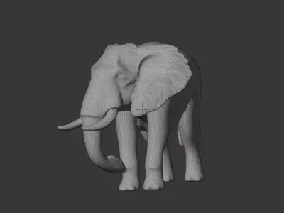 Elephant 3D scan print 3D model