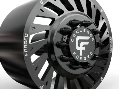 corleone front vallo dually wheel  3D print model