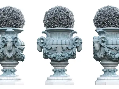 Garden Pot 02 3D model