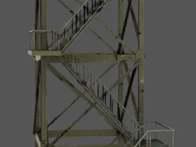 Guard Tower 01 Low-poly 3D model
