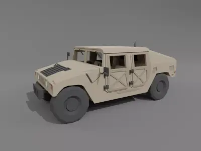 Low Poly Humvee Free Free low-poly 3D model