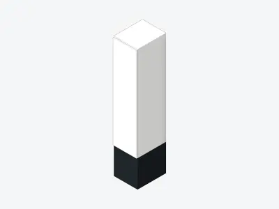 Locker - Laminate - High Base - Tall - 1 Door Low-poly 3D model