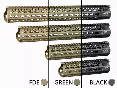 AR 15 Tactical Modular Handguards BCM KMR Alpha Low-poly 3D model