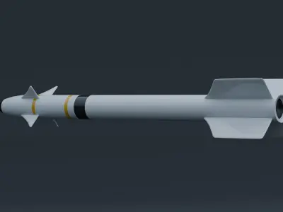 Aim-9B Low Poly Air to Air Missile Low-poly 3D model