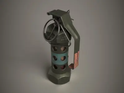 M84 stun grenade PBR low-poly game ready Low-poly 3D model