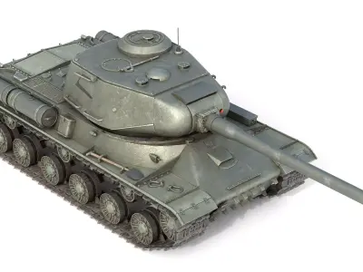 IS 2 Soviet Heavy Tank Low-poly 3D model