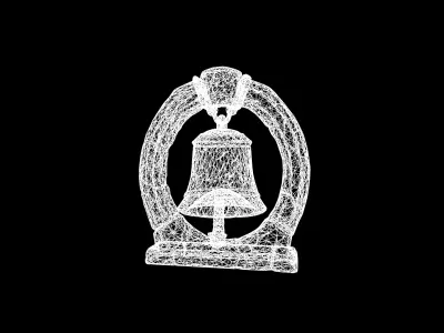 Low Poly Stylized Ancient Ritual Bell Low-poly 3D model