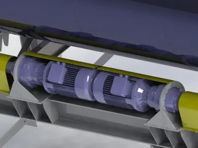 asphalt plant dryer 160 t   h  3D model
