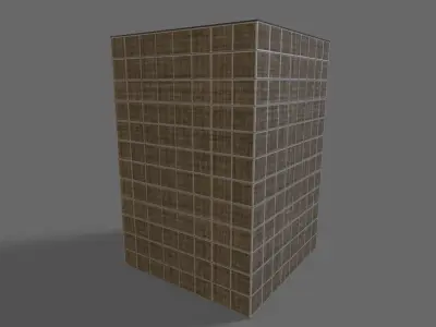 Lowpoly PBR Hesco Bag Low-poly 3D model