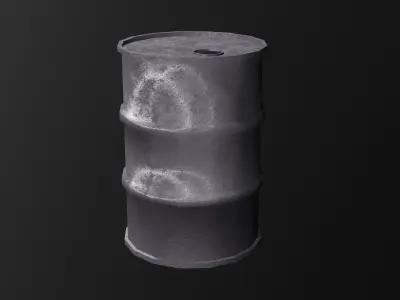 Metal barrel Free low-poly 3D model get