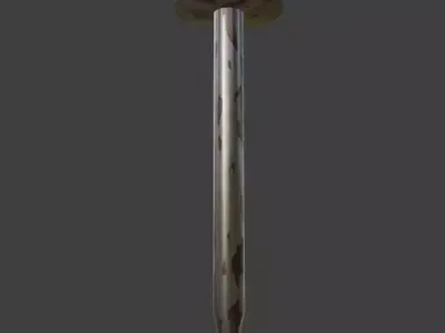 Simple Nail Rusted Free 3D model
